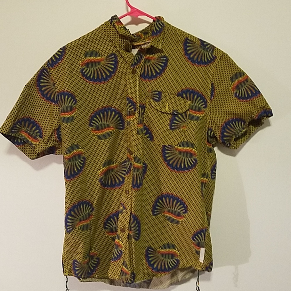 Yellow casual button down